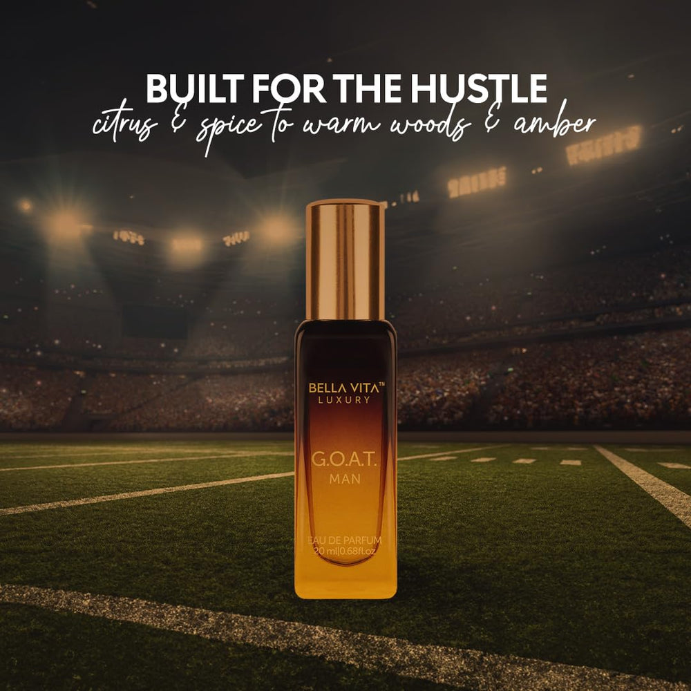 BellaVita G.O.A.T.: frasco mini perfume, diseño compacto para uso diario.