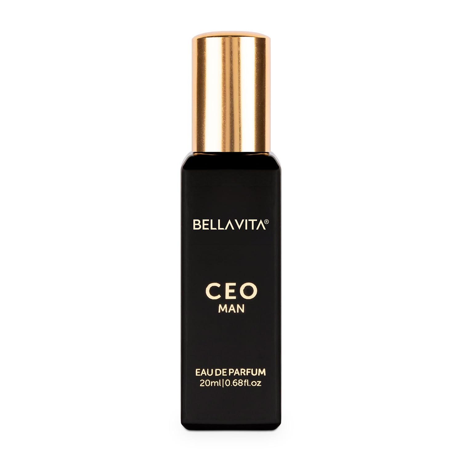 BellaVita Luxury CEO Man, botella-portátil, ideal para retoques rápidos durante el día.