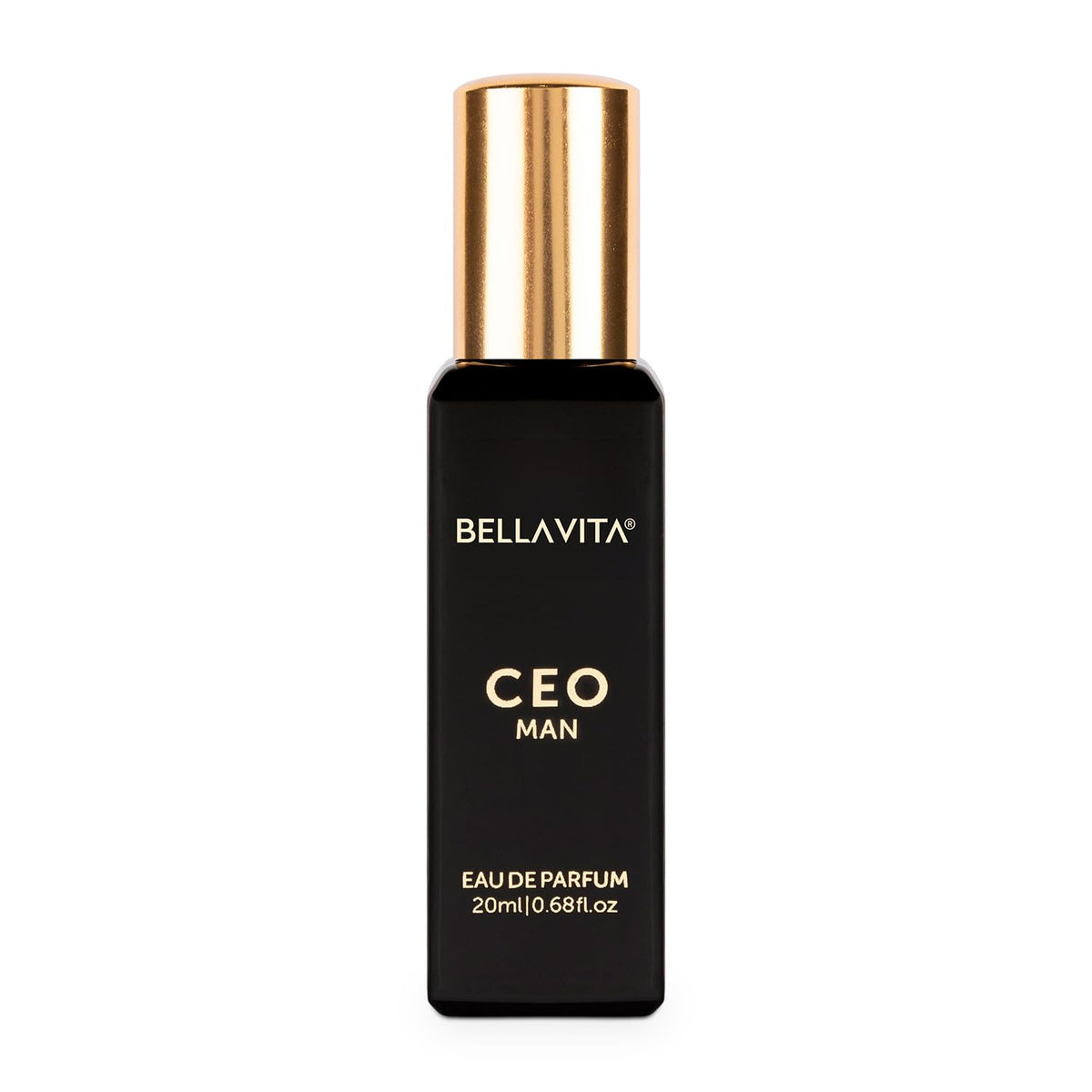 BellaVita Luxury CEO Man, botella-portátil, ideal para retoques rápidos durante el día.