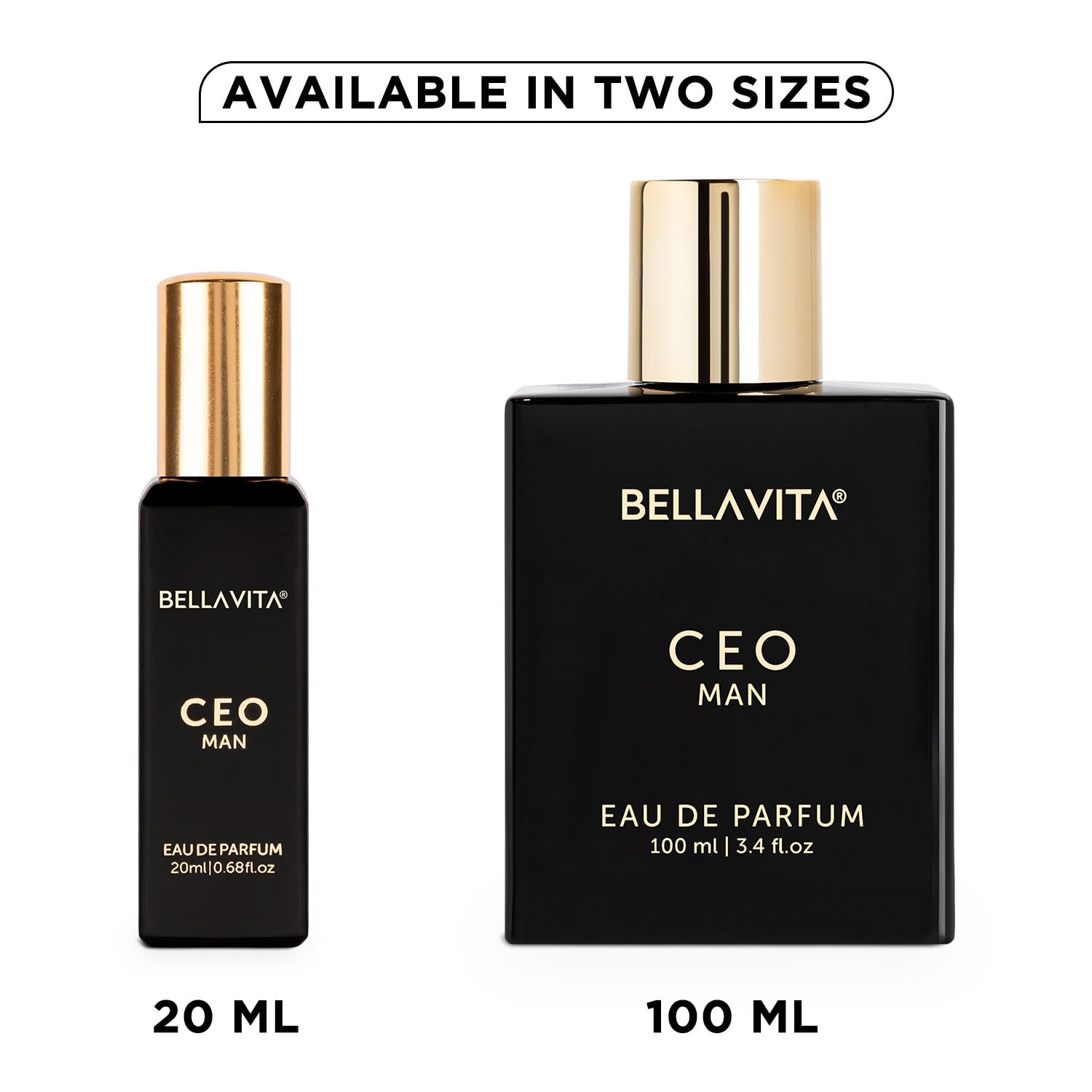 BellaVita Luxury CEO Man, fragancia-viaje-20ml, rendimiento duradero durante el día.