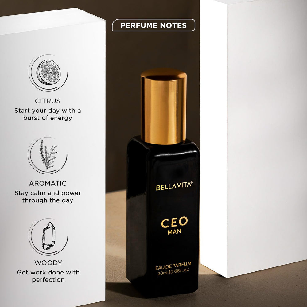 BellaVita Luxury CEO Man, nota-lavanda-suave, sensación calmante para reuniones.
