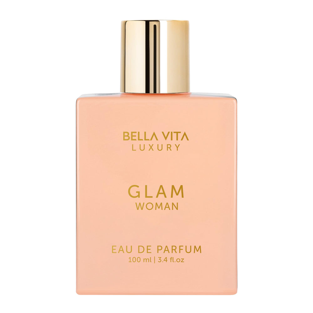 Bella Vita Luxury GLAM: botella de perfume elegante y duradera para uso diario.