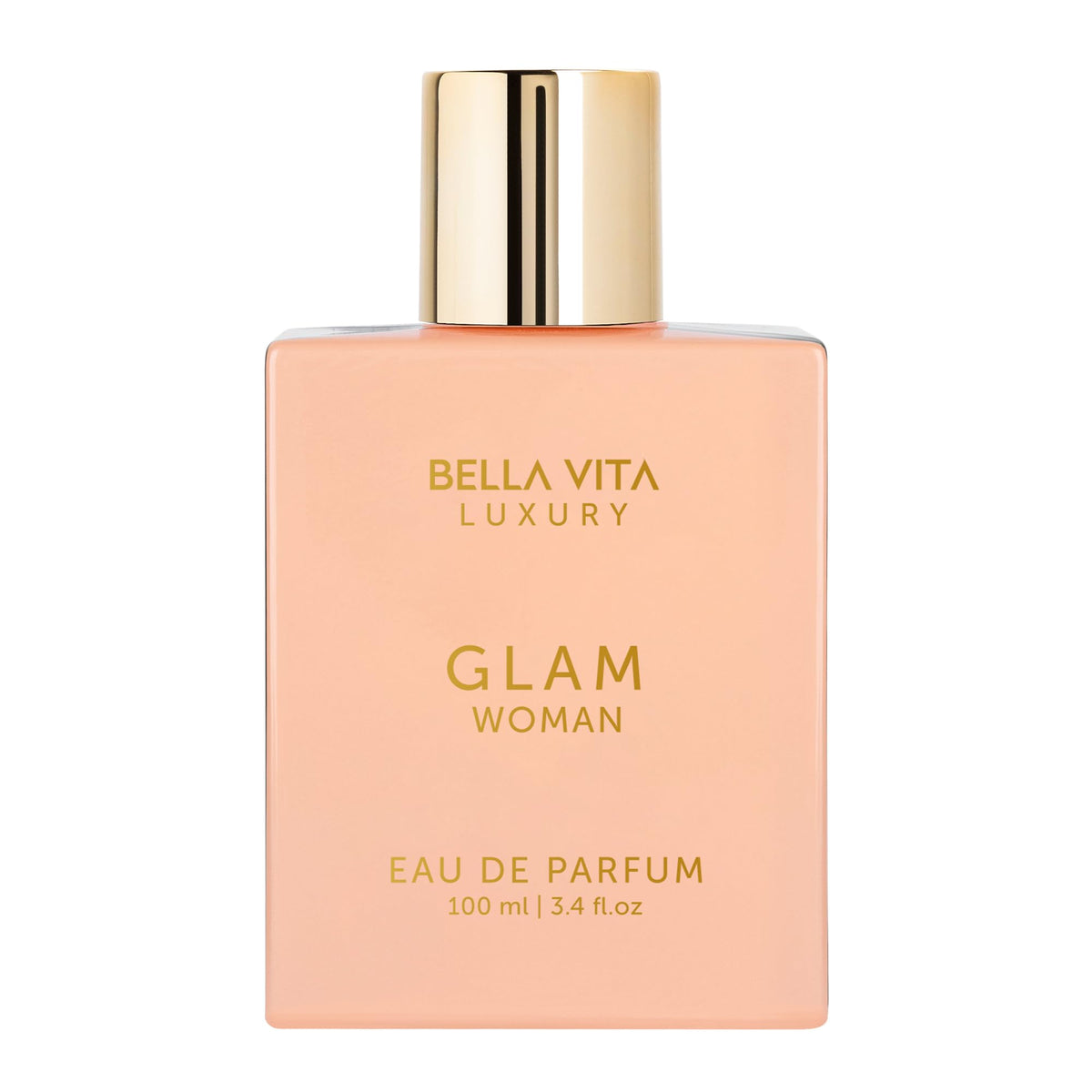Bella Vita Luxury GLAM: botella de perfume elegante y duradera para uso diario.