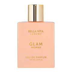 Bella Vita Luxury GLAM: botella de perfume elegante y duradera para uso diario.
