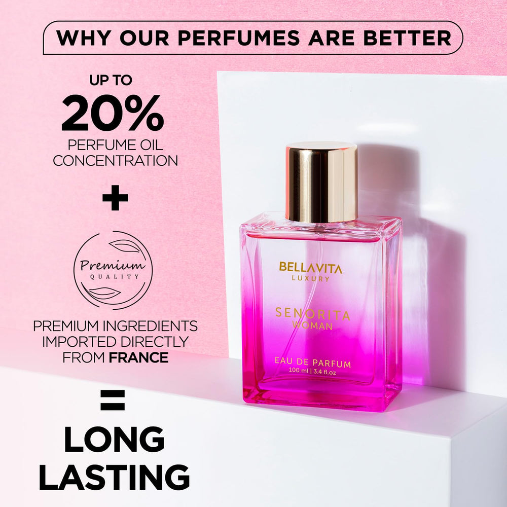 Base musgo-ambar de Bella Vita Luxury SENORITA añade calidez.