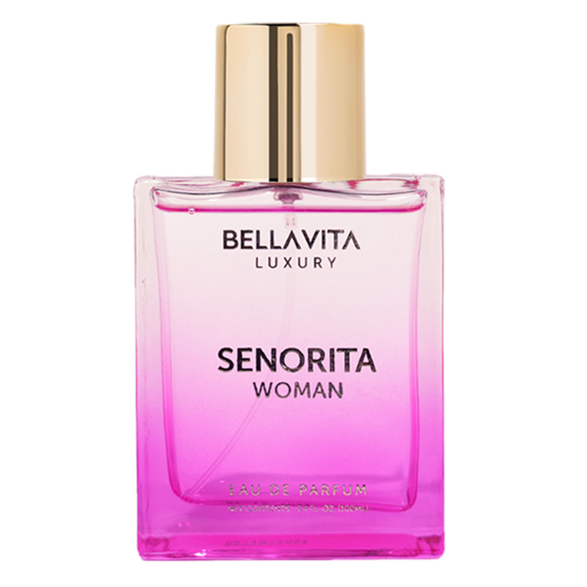 Bella Vita Luxury SENORITA frasco: fragancia floral y duradera para uso diario.