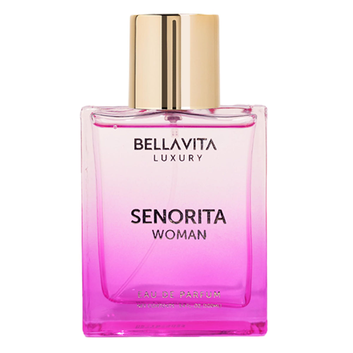 Bella Vita Luxury SENORITA frasco: fragancia floral y duradera para uso diario.