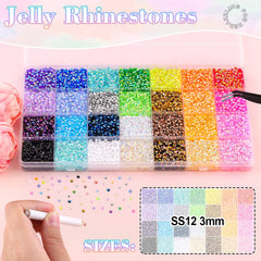 BELLEBOOST cristales de resina 3mm multicolor para diseños brillantes.