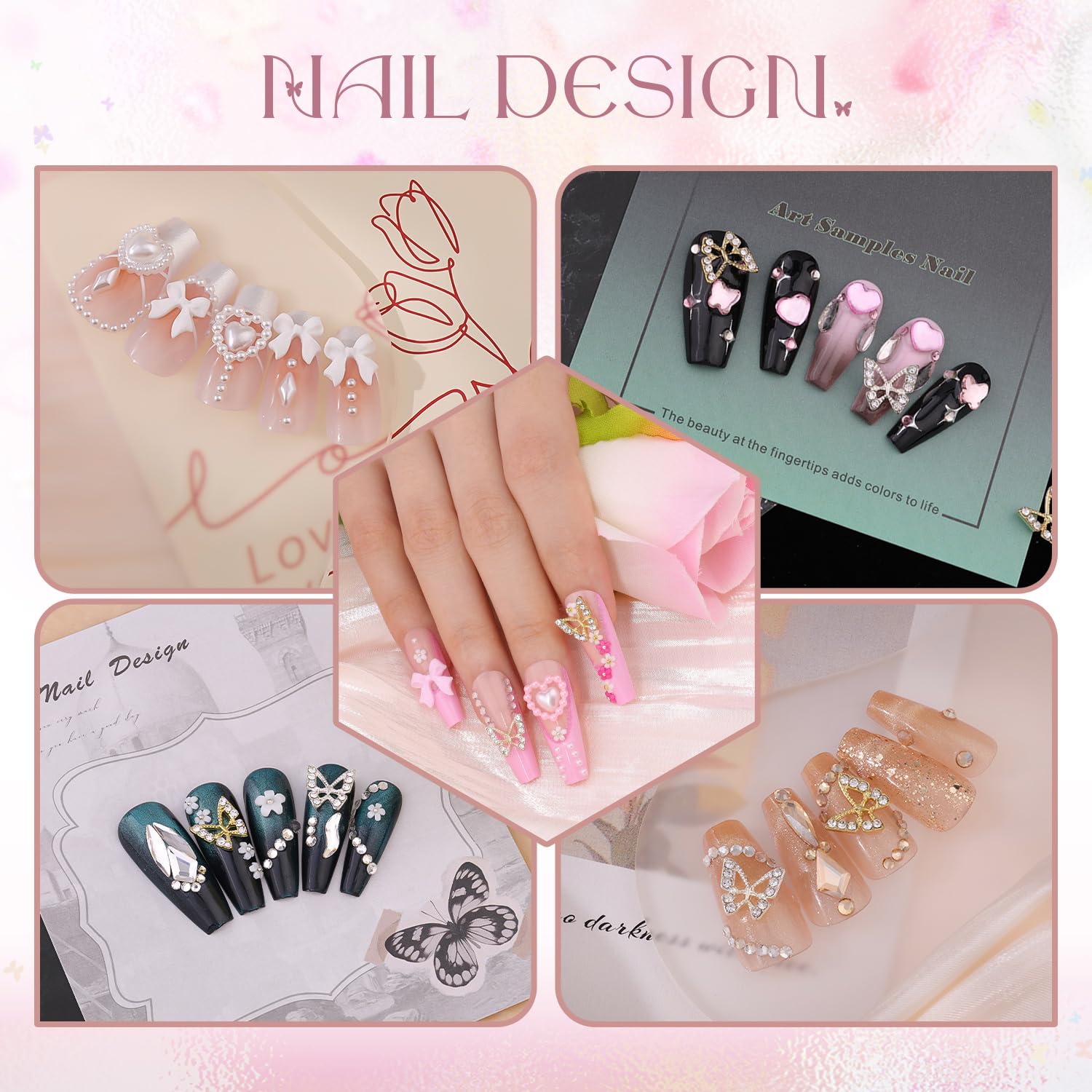BELLEBOOST cristales rhinestones para uñas, brillo instantáneo