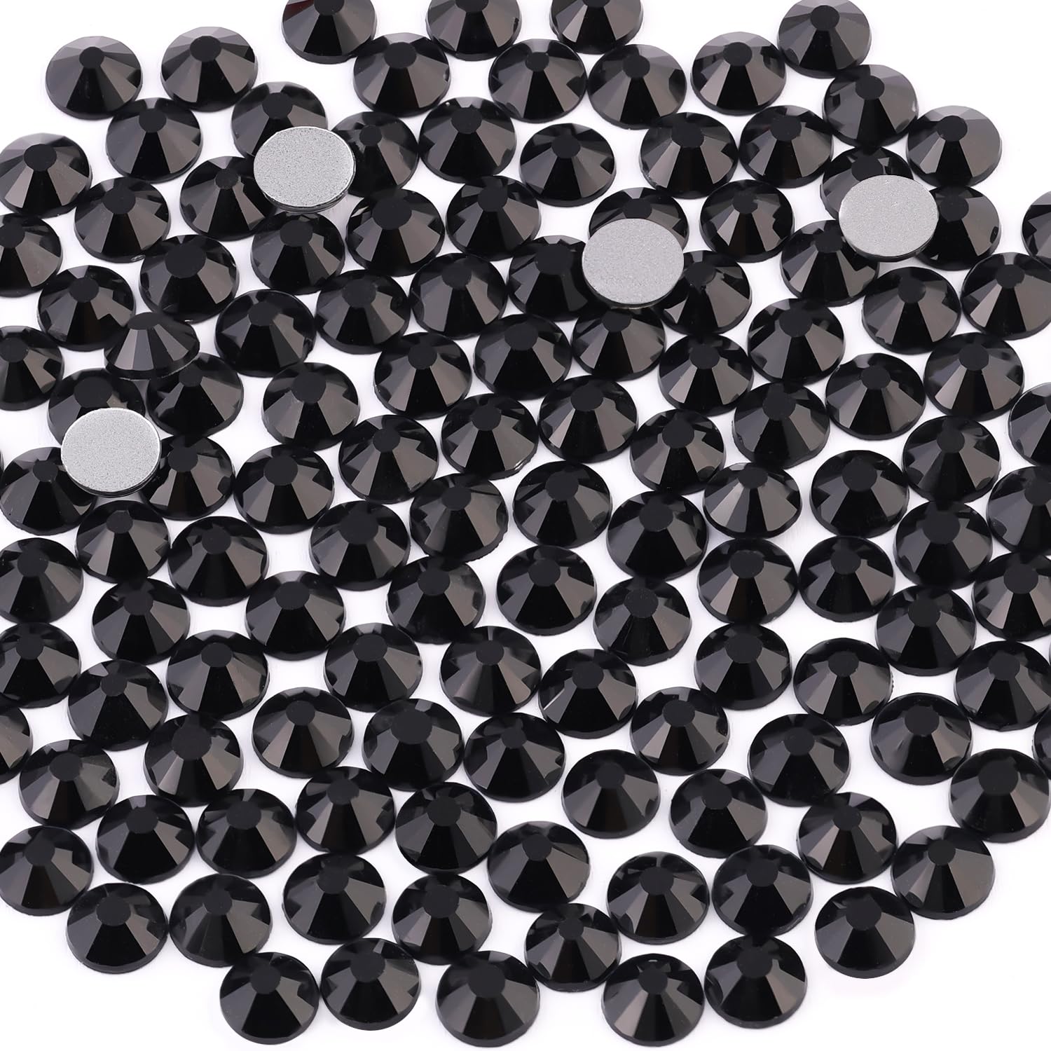 BELLEBOOST cristales SS20 negro azabache, base plana, para decorar joyería y uñas.