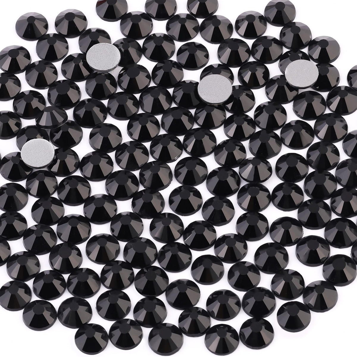 BELLEBOOST cristales SS20 negro azabache, base plana, para decorar joyería y uñas.