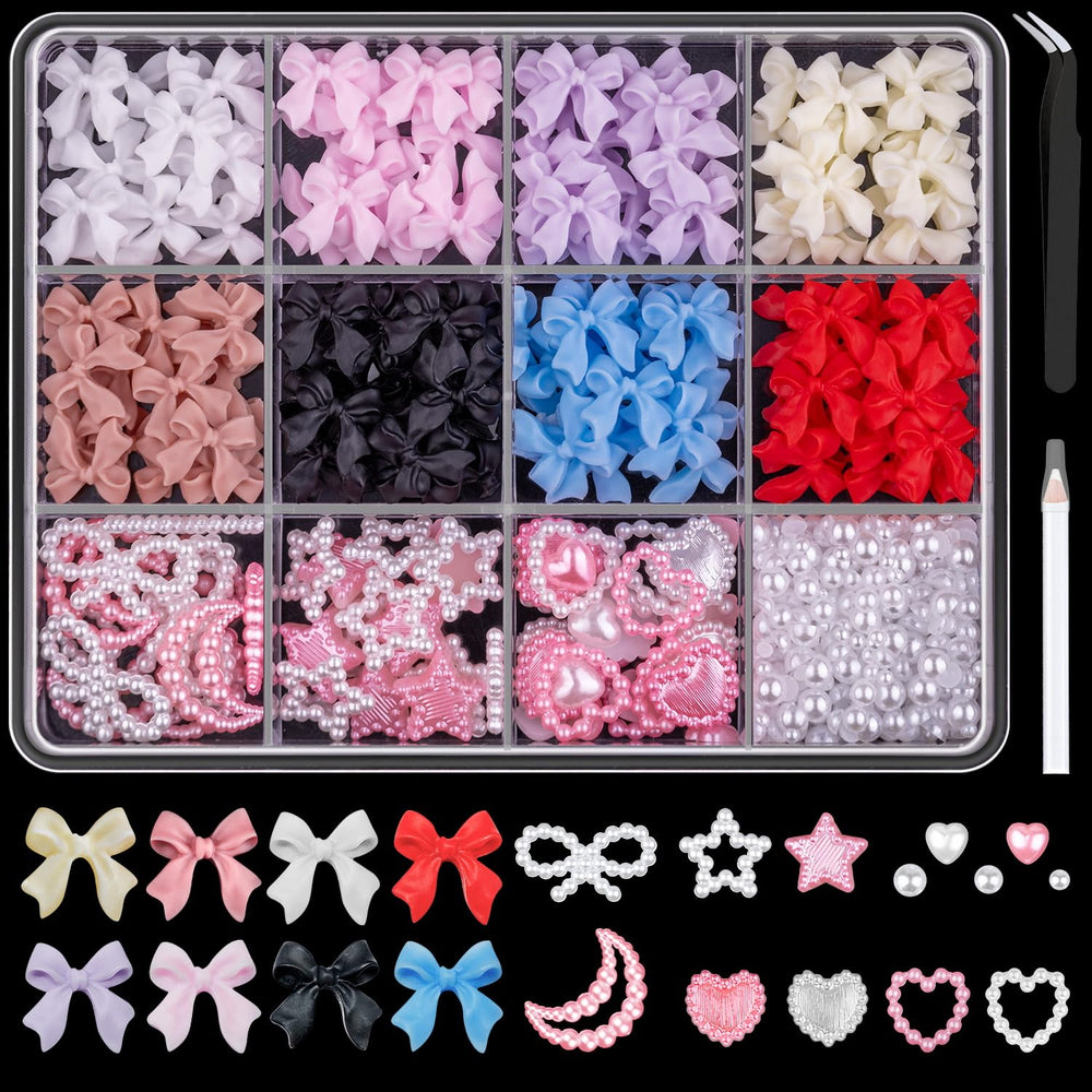 BELLEBOOST lazos 3D para uñas en 8 colores, diseño elegante.