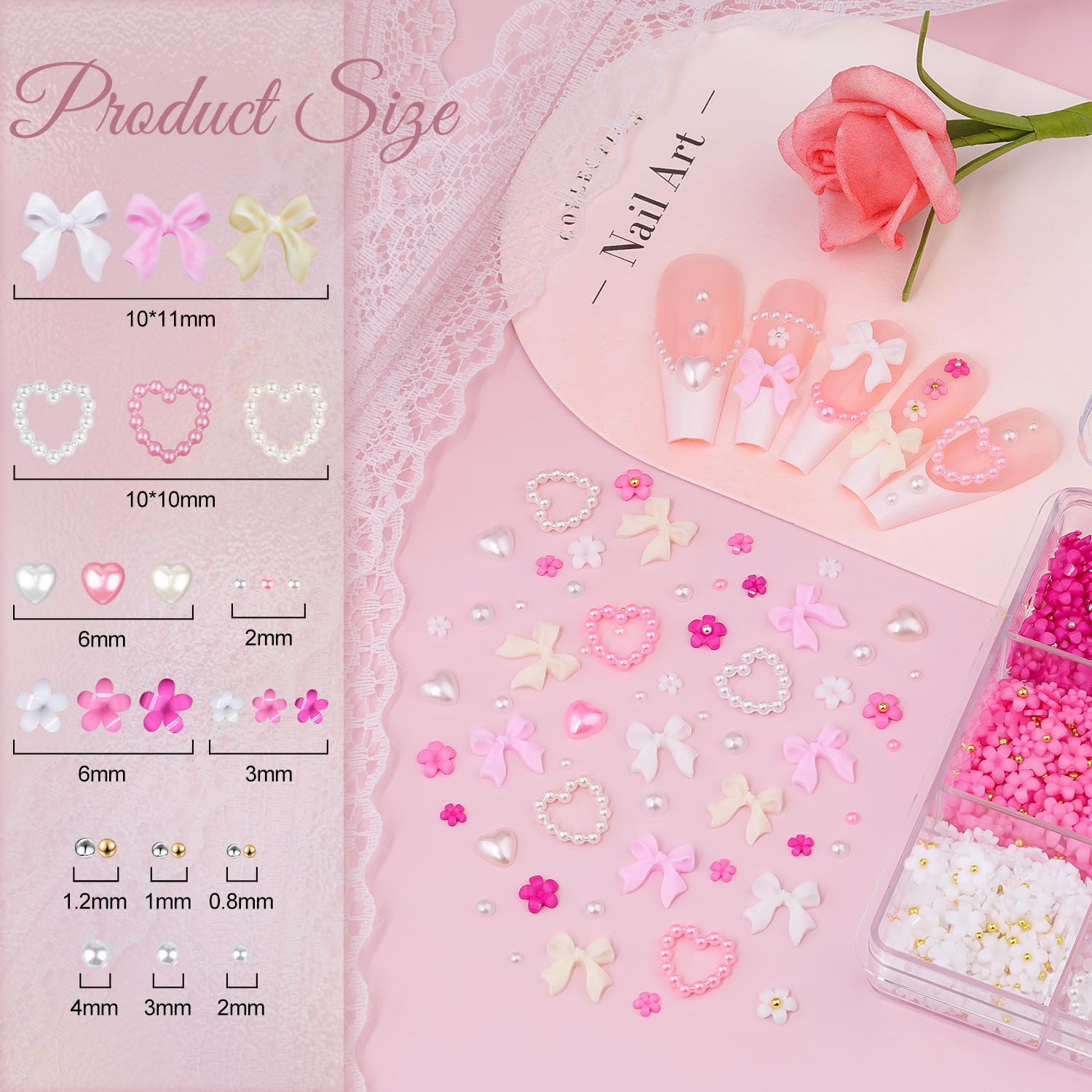 BELLEBOOST mariposas para uñas, 20 piezas para detalles elegantes