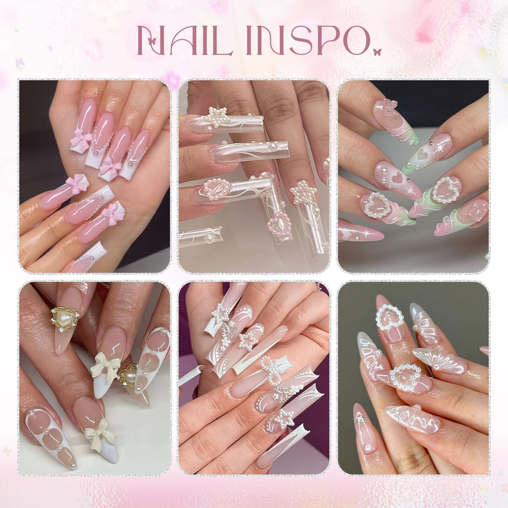 BELLEBOOST perlas blancas para uñas, acabado clásico y pulido