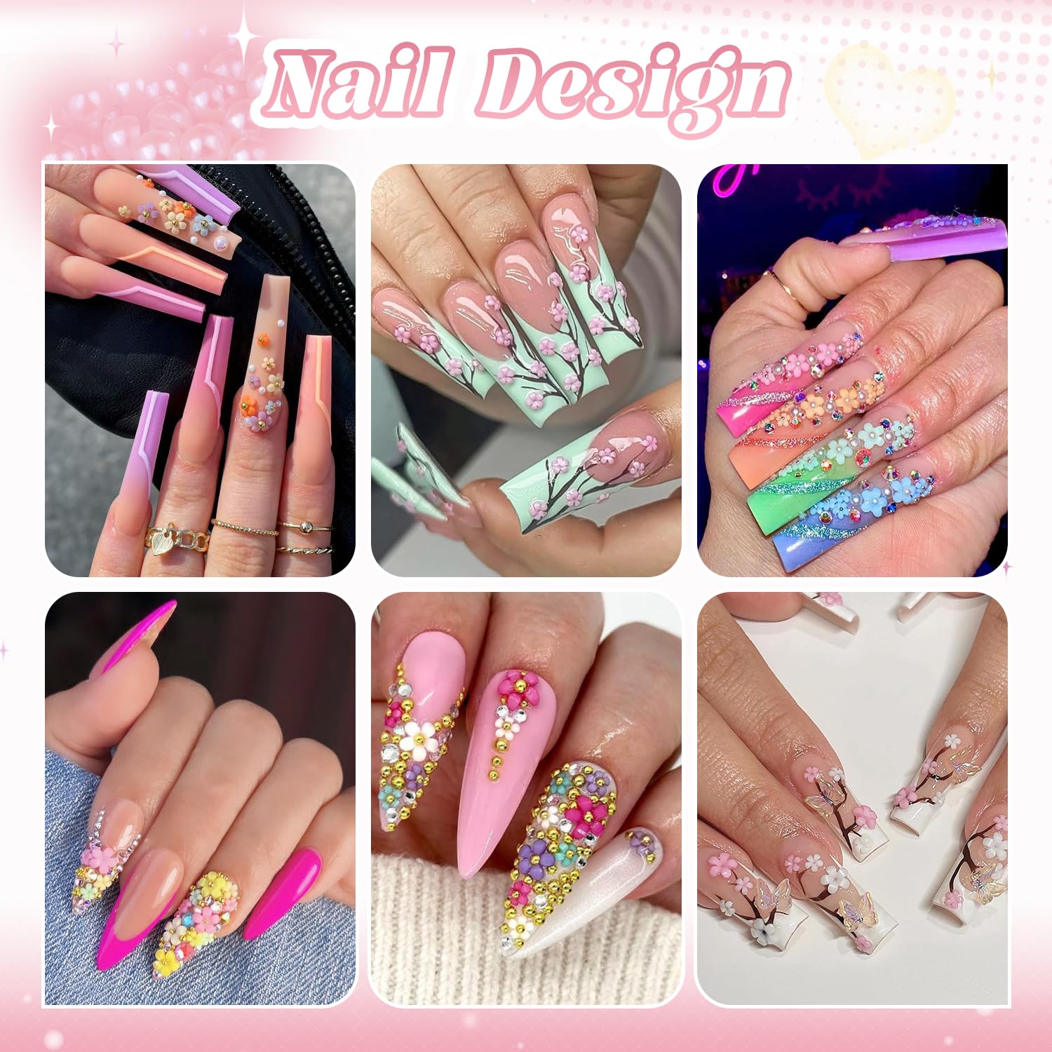 BELLEBOOST perlas semirredondas blancas para realzar el diseño de uñas.