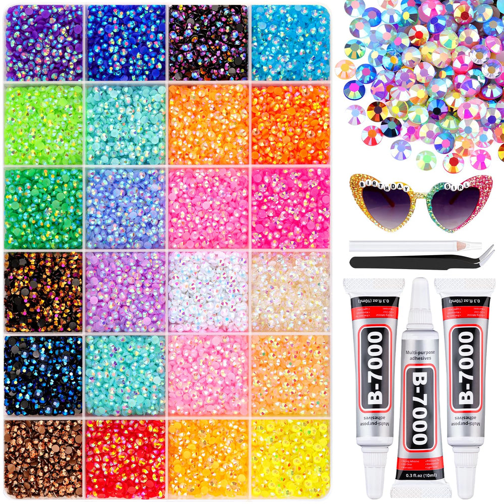 Piedras resina 3mm multicolor BELLEBOOST en caja, brillo duradero para manualidades