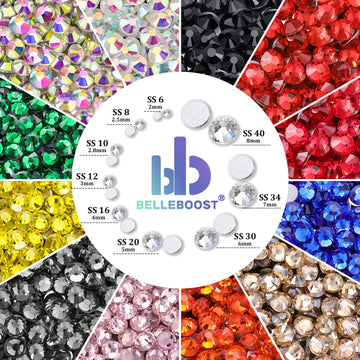 BELLEBOOST cristal vidrio claro para tazas, tarros y regalos brillantes