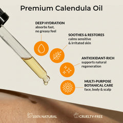 Ingredientes orgánicos: vitamina E, marula, calendula, jojoba y girasol.