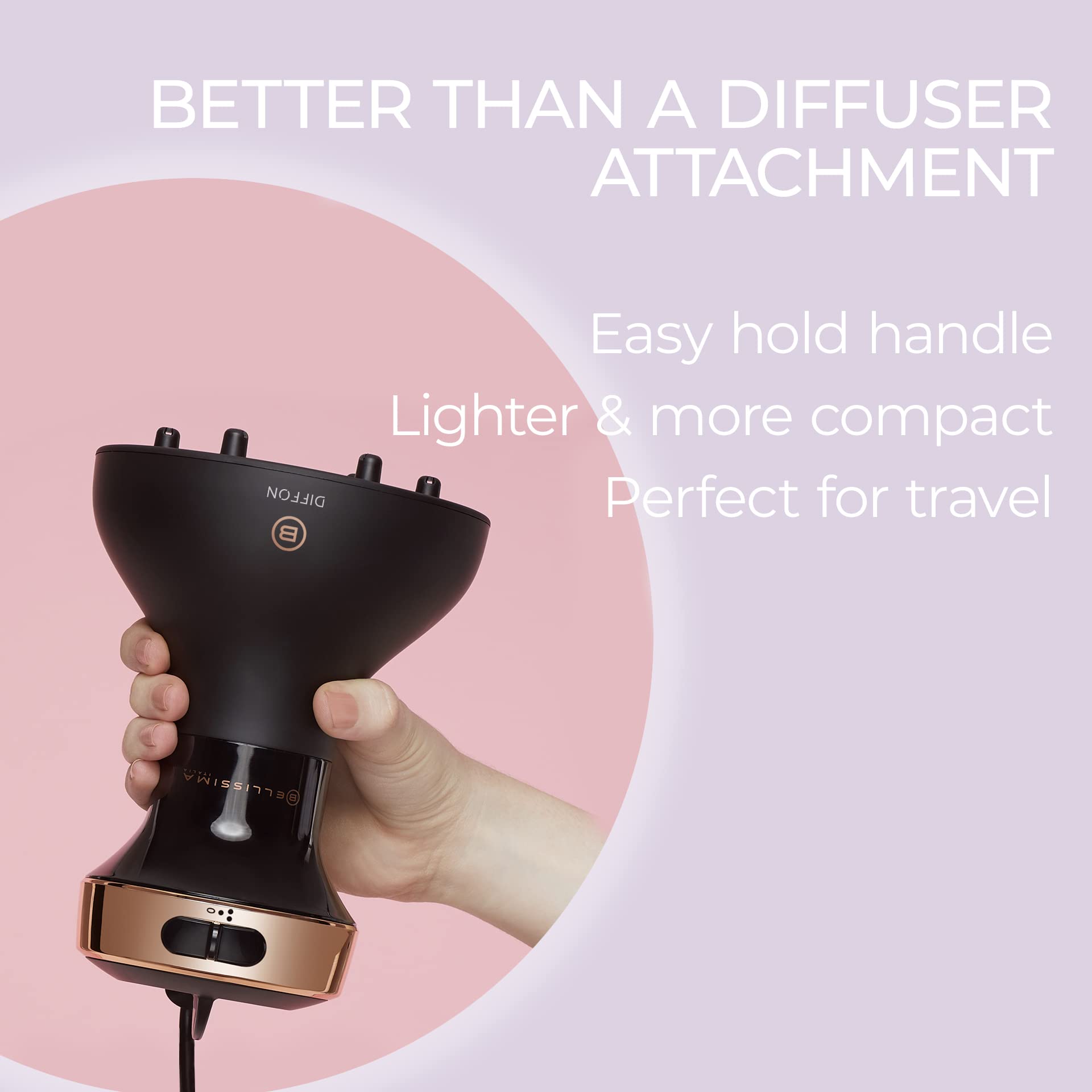 Tecnología cerámica con argan de Bellissima Diffon reduce daño y aporta brillo