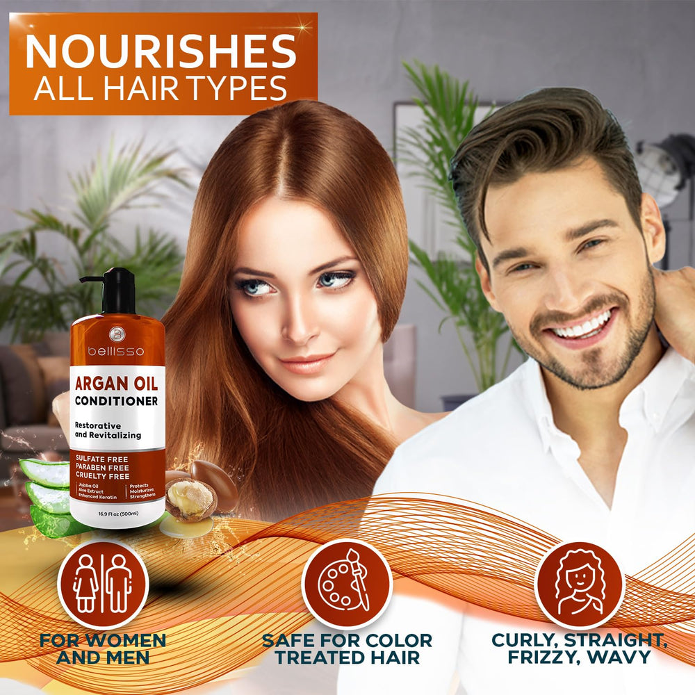 Bellisso Acondicionador de Argán: aplicación suave en cabello