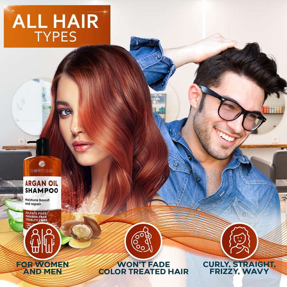 Bellisso Champú de Argán, cabello teñido protegido gracias a fórmula suave