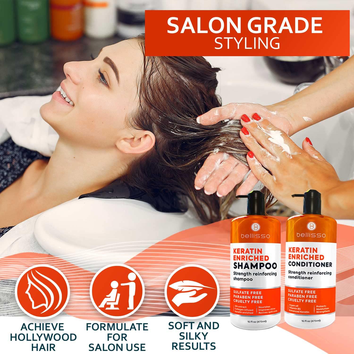 Brillo natural y acabado sedoso, aspecto de salón