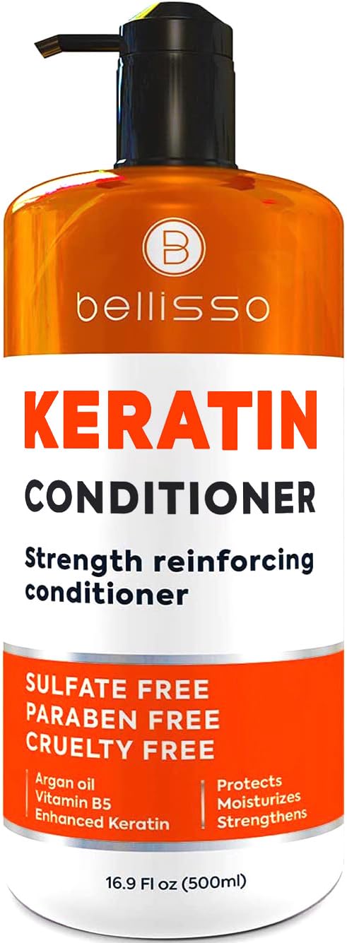 Bellisso Keratina: textura cremosa del acondicionador para cabello suave.