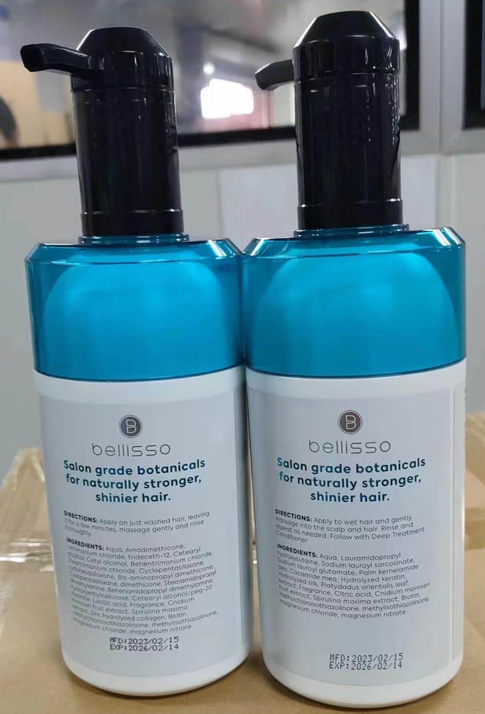 Conjunto Bellisso champú y acondicionador biotina para uso diario