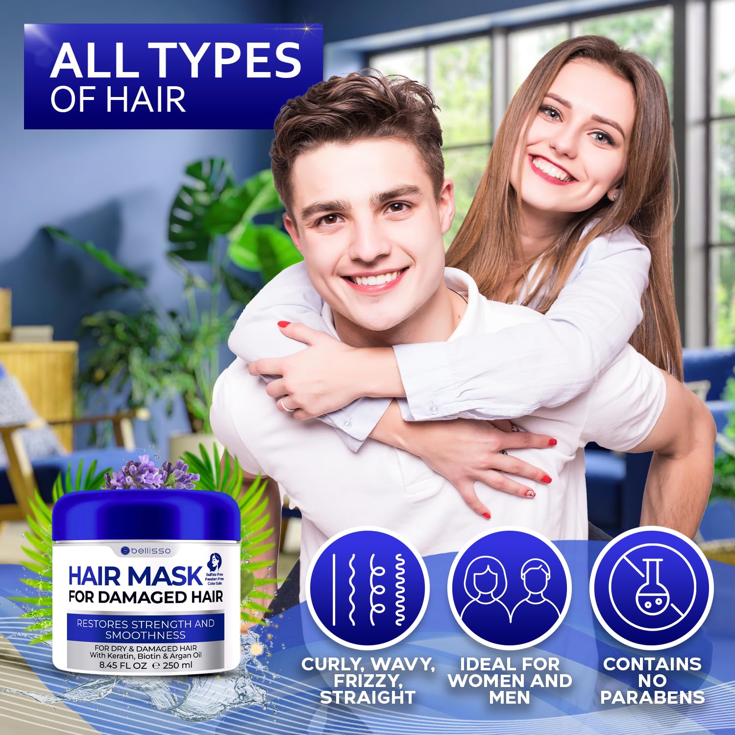 Bellisso Mascarilla con textura cremosa, fácil de aplicar en rutina diaria.