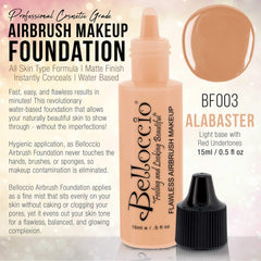 Belloccio foundation bottle cap close-up highlighting hygienic dispensing.