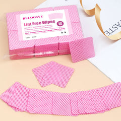 BELOOSYE toallitas sin pelusa para pegamento de extensiones, evitan atascos
