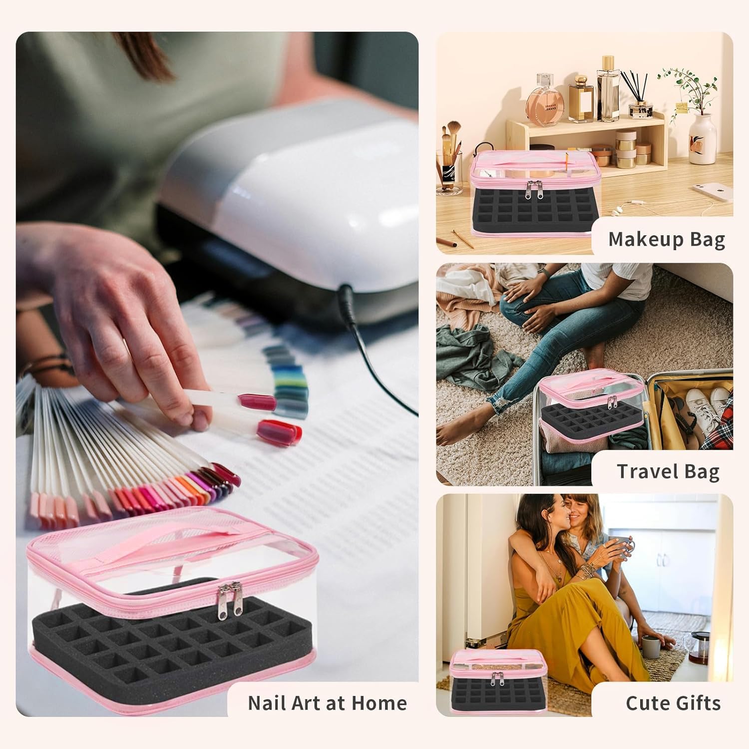 Beloving estuche de viaje compacto, regalo ideal para aficionados al cuidado de uñas.