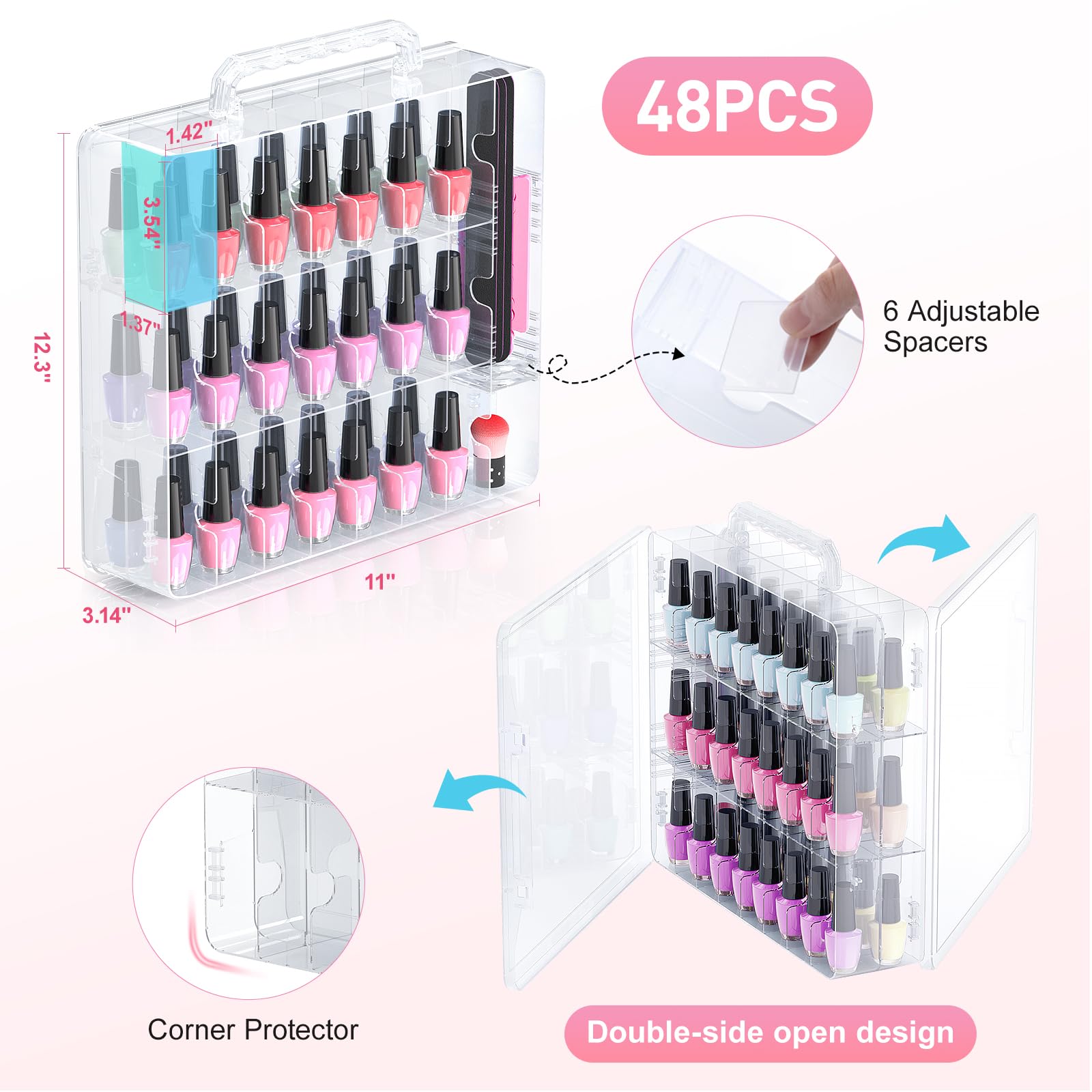 Beloving organizador-pinturas-transparente-visual-rapido permite ubicar tonos con claridad