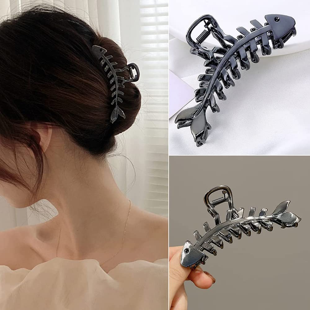 BELSITA accesorio para el cabello hueso de pez dorado, detalle sofisticado.