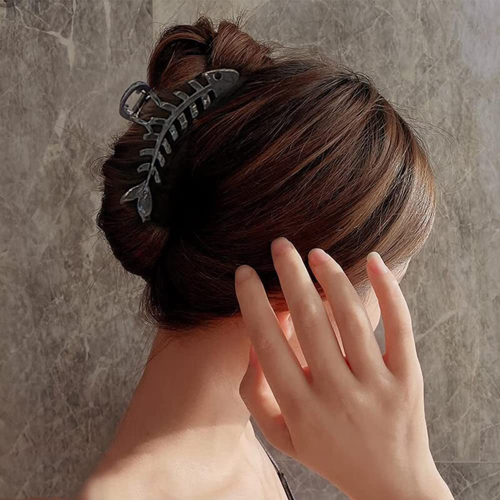 BELSITA pinza de cabello hueso de pez dorado, ideal para looks elegantes.