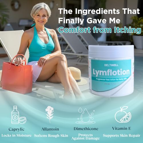 Hydratation Beltwell Lymflotion réduisant le risque d’infections cutanées.