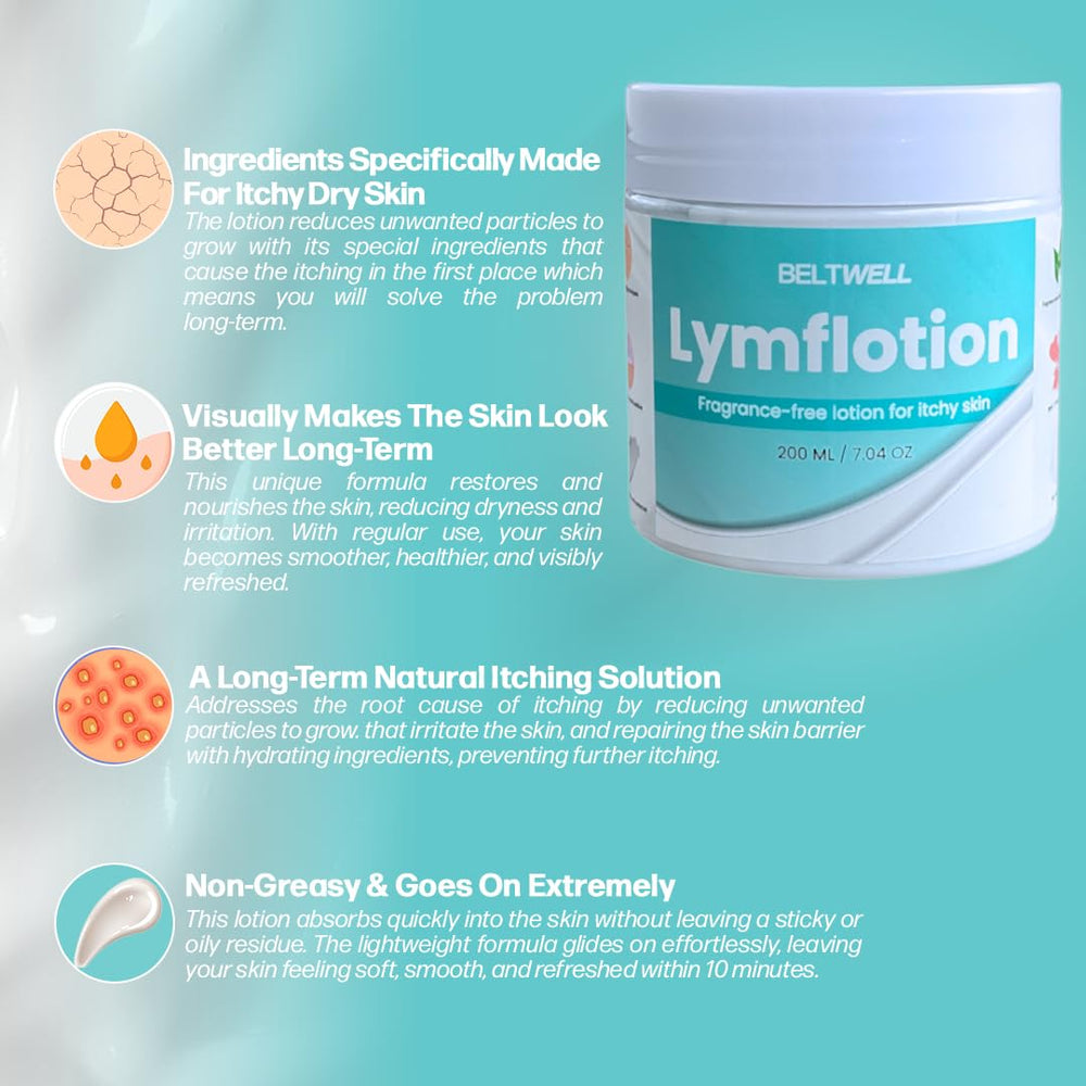 Peau plus souple après application régulière de Beltwell Lymflotion.