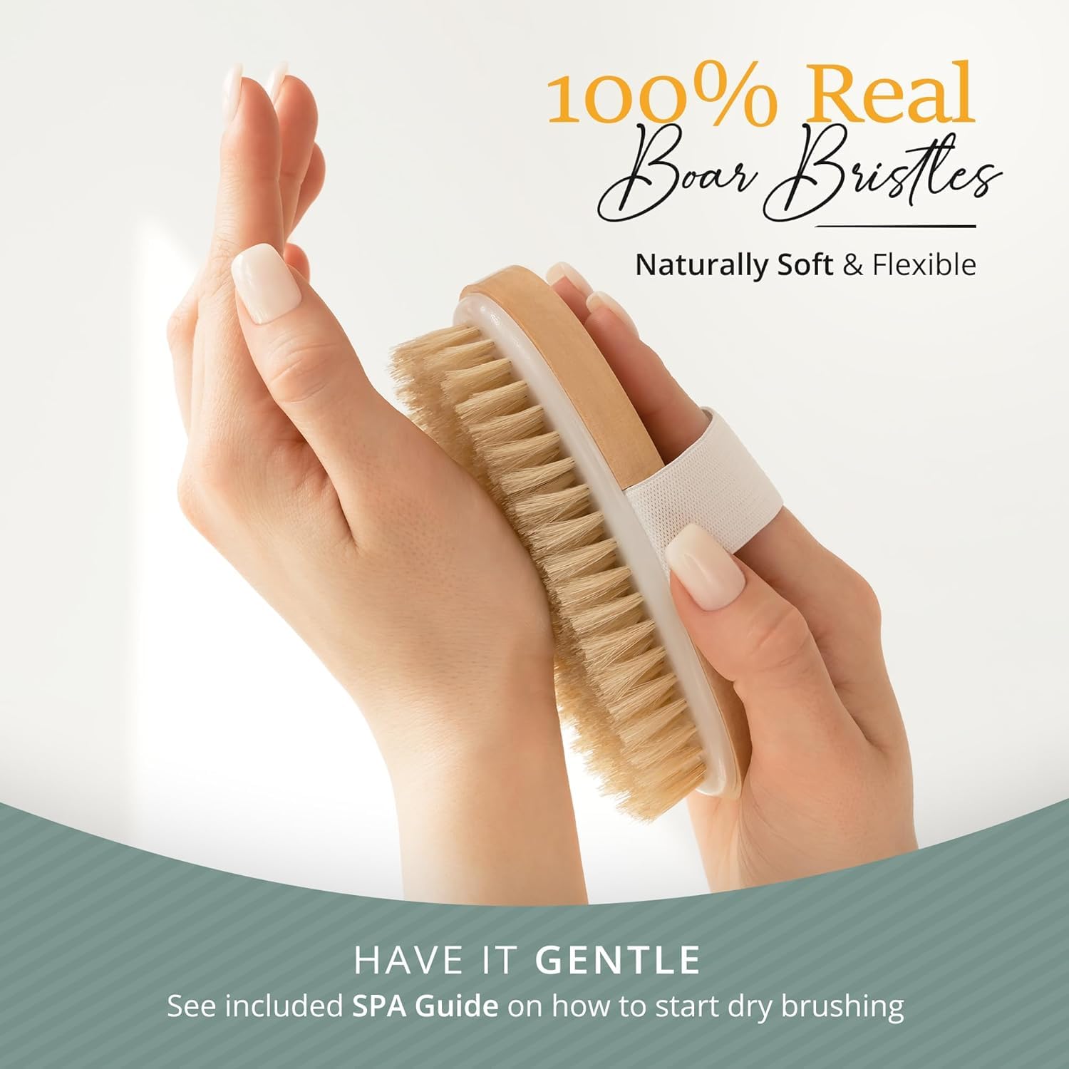 Belula cepillo corporal para lograr brillo natural de la piel