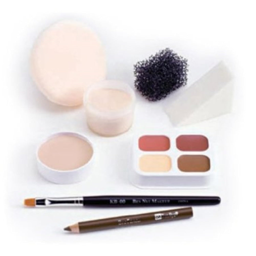 Kit crème théâtrale Ben Nye, palette clair, teinte uniforme adaptée au théâtre.