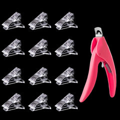 Benbeno clips de puntas de uñas en acción para fijación rápida y reutilizable.