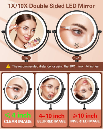 Espejo Benbilry de 7 pulgadas para visión amplia en maquillaje.