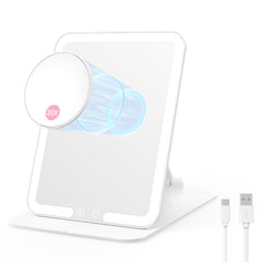 Espejo Benbilry para maquillaje de viaje con luz, compacto y práctico.