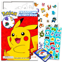 Tatuajes temporales de Pokémon Bendon con 35 diseños para fiestas y diversión.