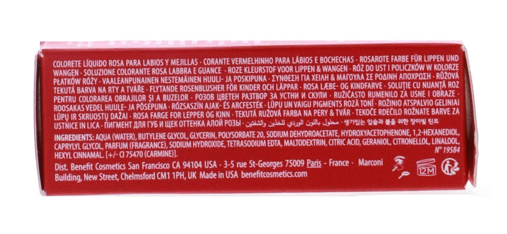 Benefit Bene Tint facilita difuminar color en labios y mejillas.