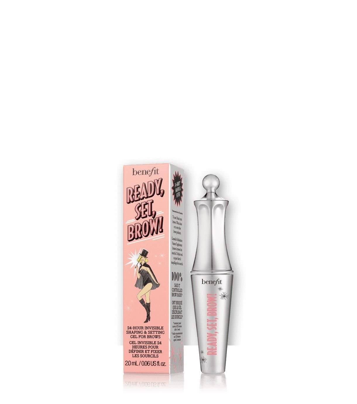Benefit Brow Setter, botella tamaño viaje, gel transparente para fijar cejas durante todo el día.