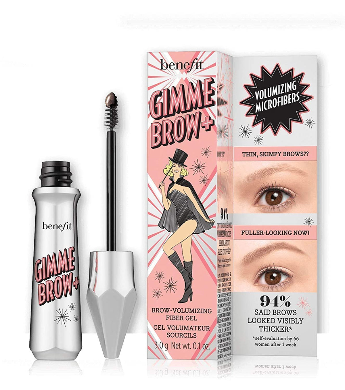 Benefit Gimme Brow: aplicación precisa para volumen natural en cejas.