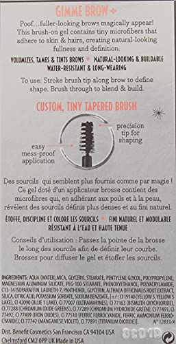 Gimme Brow+ resalta volumen natural en cejas con acabado suave y duradero.