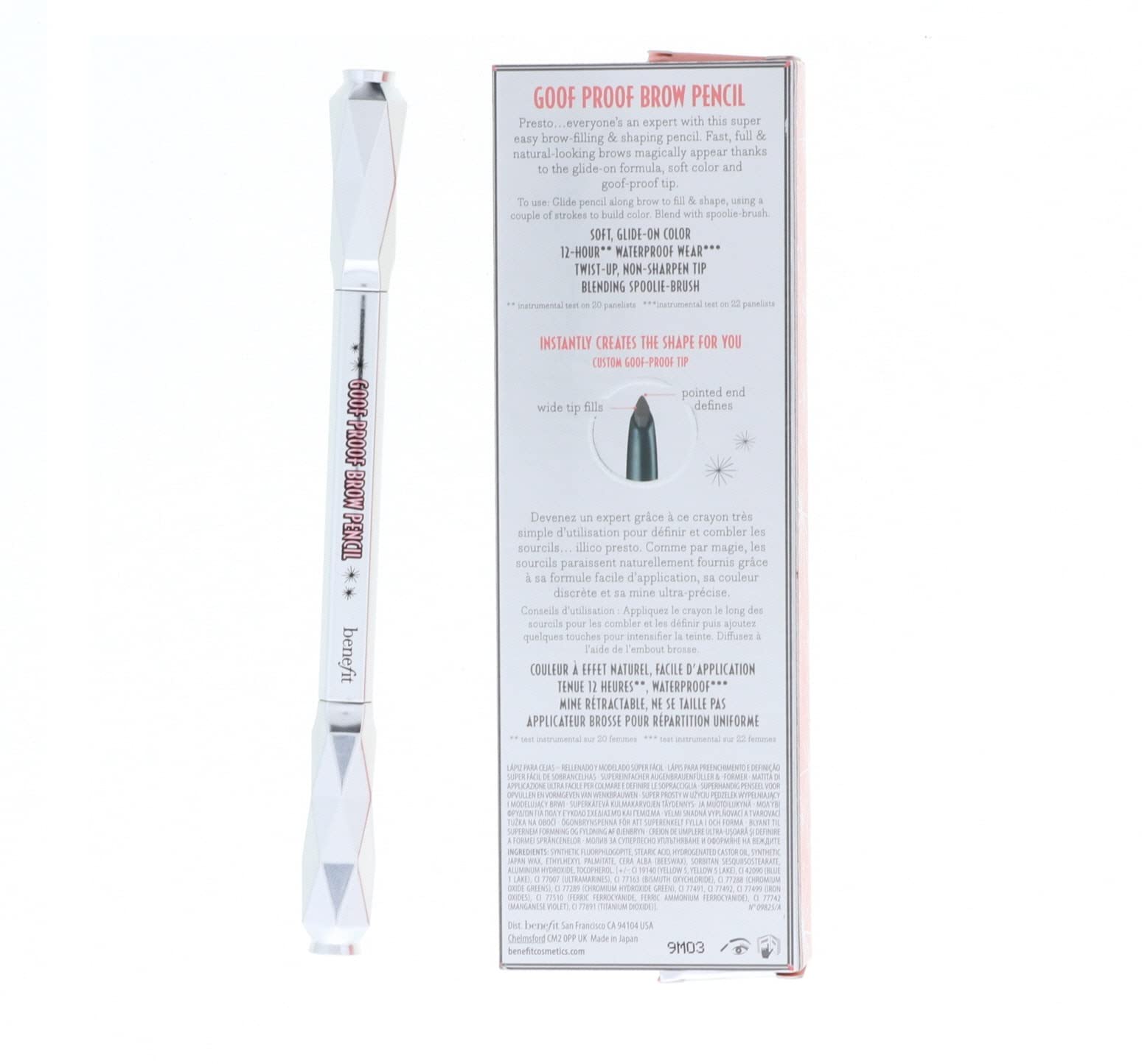 Benefit Goof Proof Brow Pencil spoolie for blending and grooming.