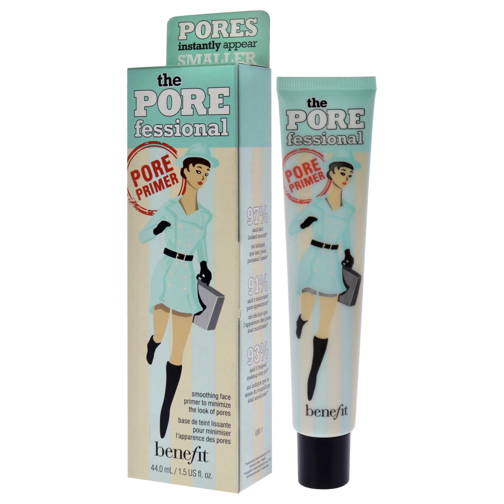 Uso diario con Benefit POREfessional para base más duradera
