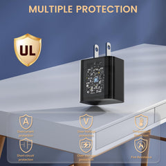 Protección integrada en el cargador BENSN USB-C para carga segura.